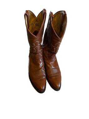Tony Lama Mens Cognac Smooth Quill Ostrich Western